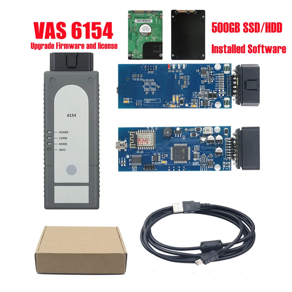 

Диагностический сканер с полным чипом VAG VAS6154 V7.11 VAS 6154, 500 Гб SSD/HDD, установленное программное обеспечение