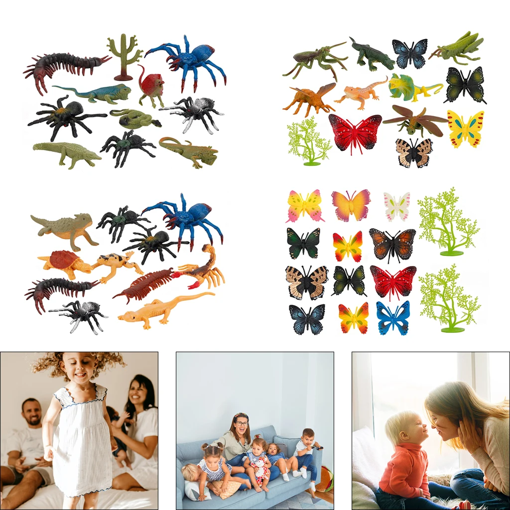 Modelo de insectos para ni&ntilde;os, juguete divertido realista, regalo de fiesta de navidad-0