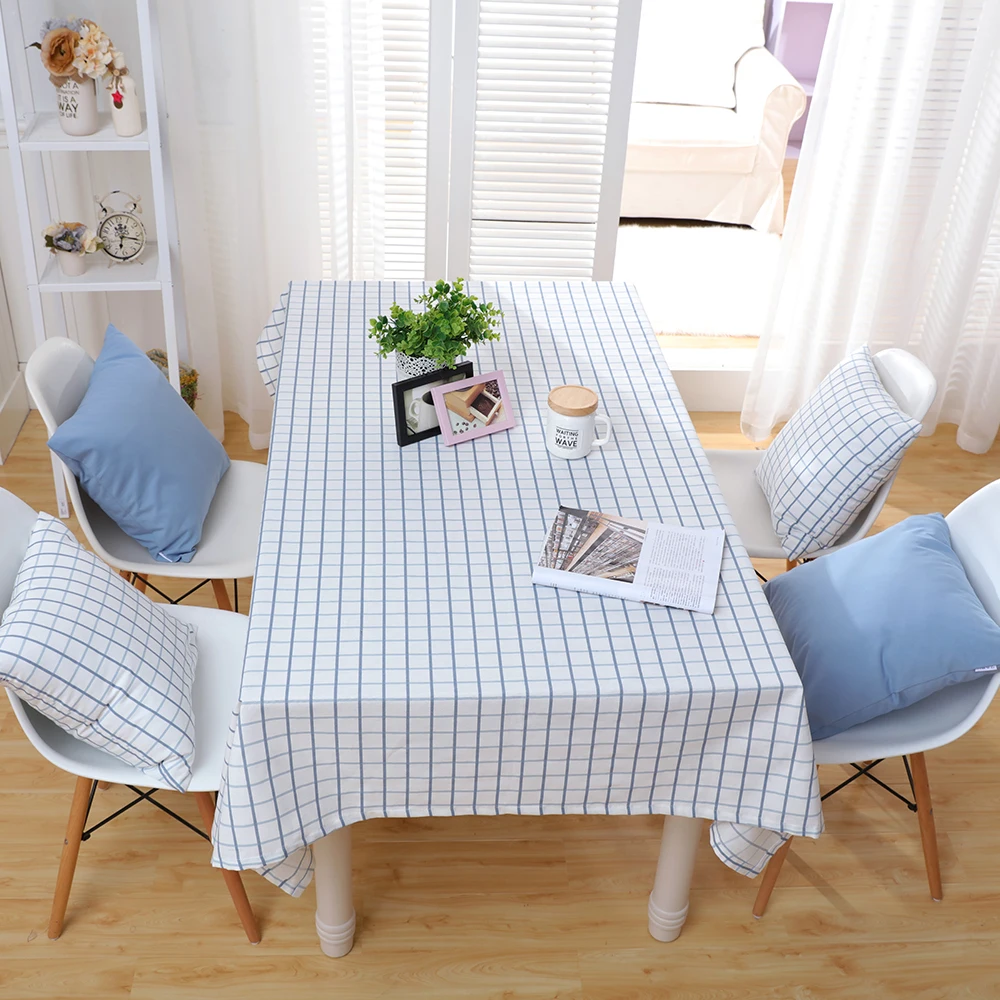 Клетчатая скатерть с принтом хлопок полиэстер сельские квадратные скатерти