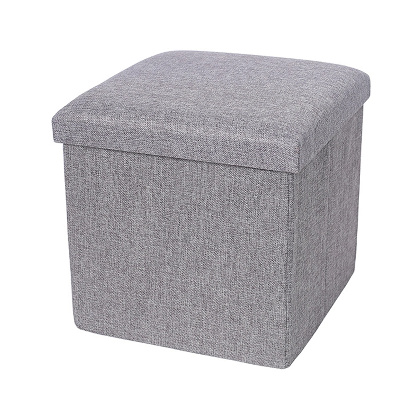 

Multifunctional Cotton Linen Footstool Space-Saving Folding Storage Stool Great for Home Office Living Room H88F