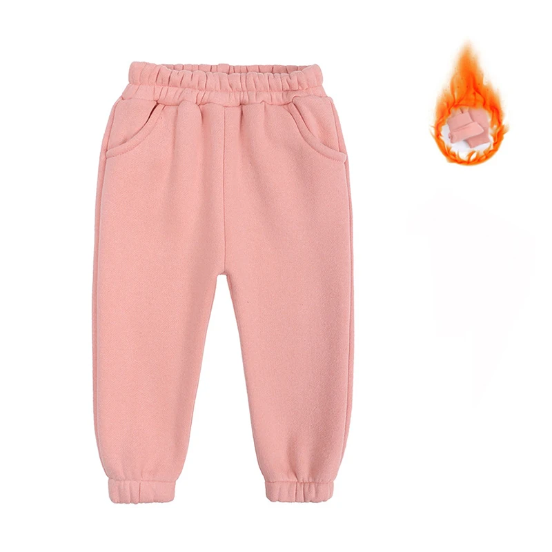 

Children's Pants Autumn and Winter New Children's Casual Pants Boys and Girls Thicken Fleece Sweatpants Fashion Trousers