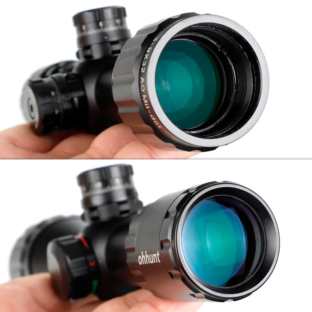 Охотничья оптика ohhunt 3 9x32 AO Compact 1/2 половинный мил Dot Riflescopes Turrets Блокировка с