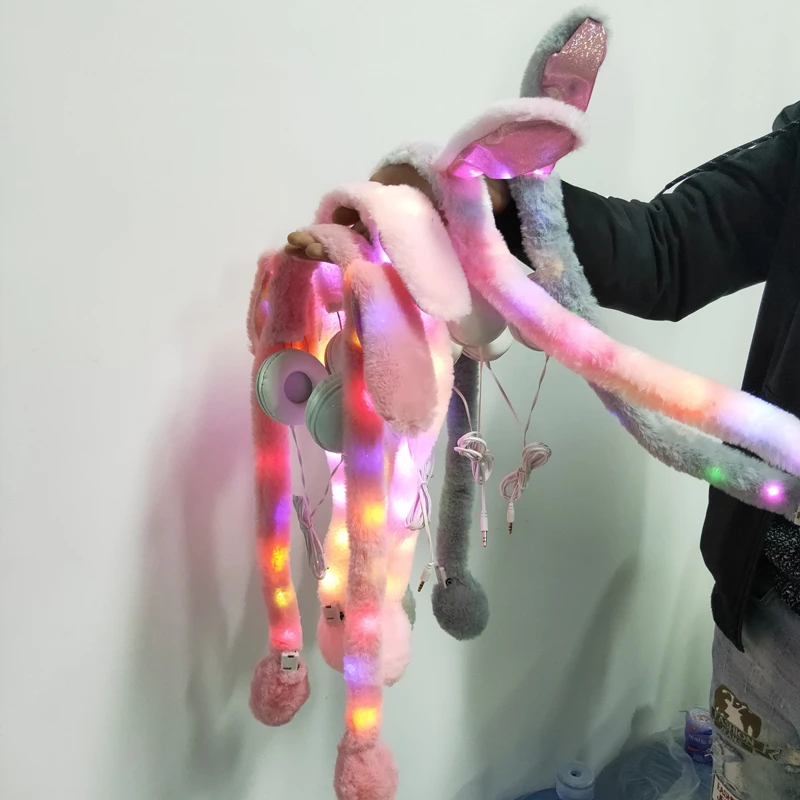 Забавные наушники с мультяшным кроликом для девочек подарочной коробкой