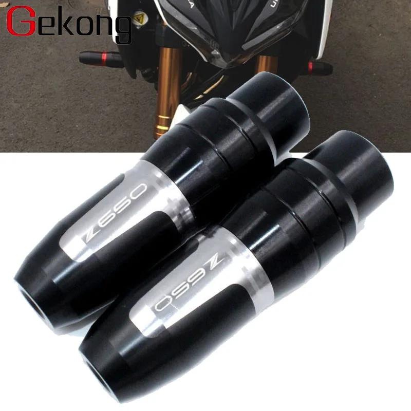 

Fit For KAWASAKI Z650 Z 650 2017-2019 Motorcycle CNC Aluminum Frame Crash Pads Exhaust Sliders Crash Protector With logo Z650