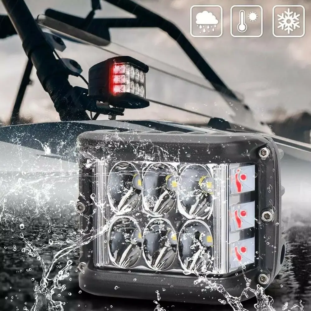 

12LED Work Light 2pcs 45W 9000LM Combo IP68 Waterproof Lamp Side Shooter