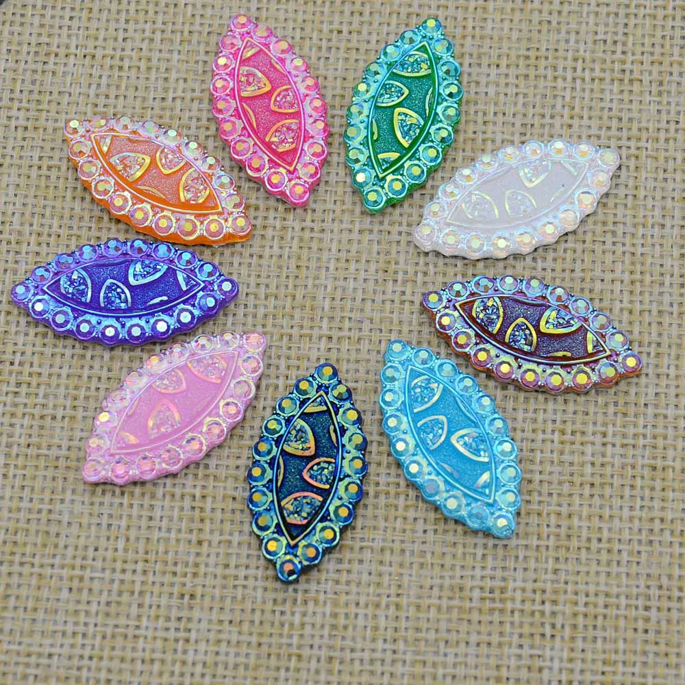 Стразы из смолы BOLIAO 15 х30 мм плоские с кристаллами для домашнего декора 20 шт. | Дом и