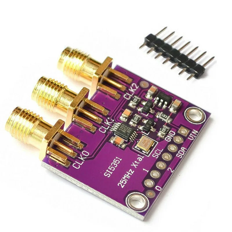 

Si5351A I2C 25MHZ Clock Generator Breakout Board For Arduino 8KHz To 160MHz