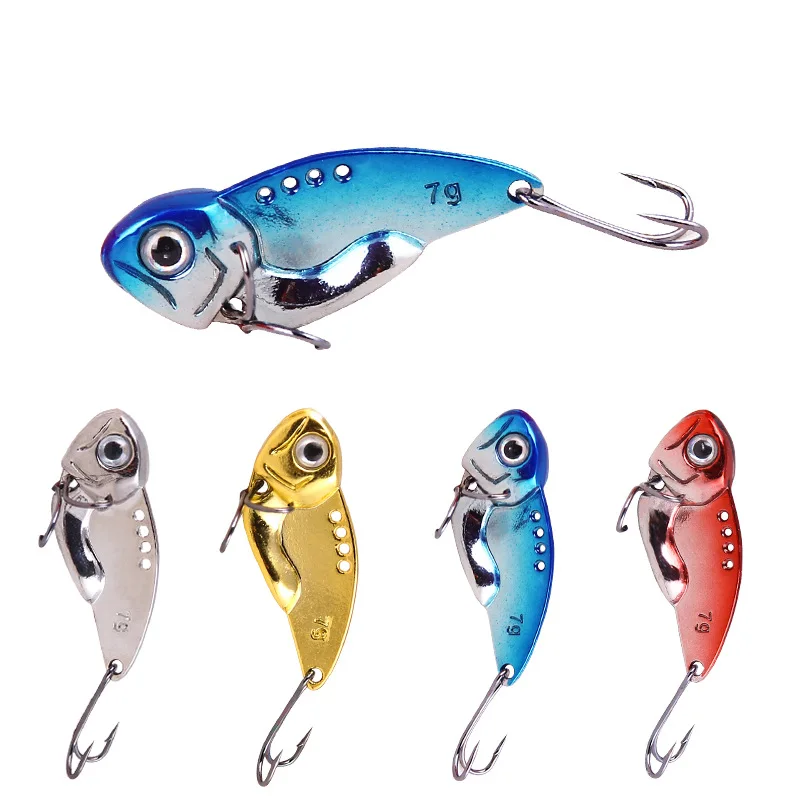 

1PCS Lure VIB Metal Long Shot Submersible Simulation Fishing Bait 7.8g with Chicken Claw Hook Perch Fake Baits Fishing Tackle