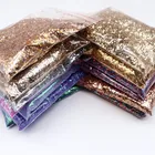 50 гпакет порошок для ногтей пайетки светло-коричневый цвет серебристый, Золотой Смешанная Фиолетовый серии голографический Блеск Гель-лак набор uv гель для художественного оформления ногтей