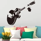 Креативная музыкальная гитара, настенная наклейка, домашний декор, искусство сделай сам, виниловая настенная наклейка s для гостиной, украшение спальни, декоративные наклейки, роспись