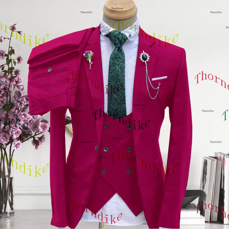 Модные облегающие смокинги для жениха Thorndike на одной пуговице мужской костюм