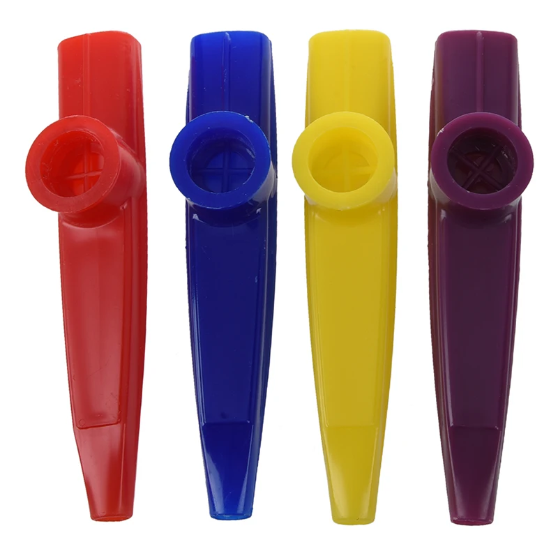 

4Pcs Colored Plastic Kazoos 4 11/16 Inch