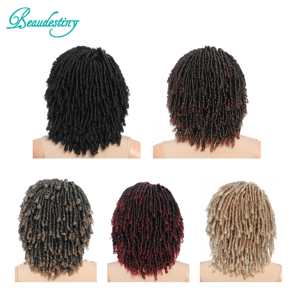 Beaudestiny плетеные парики из искусственных волос короткий дредлоки для увеличения