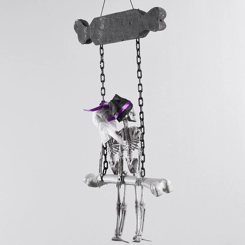 Хэллоуин ужас висит призрак Невеста и жених череп дом Дверной Кулон вечерние