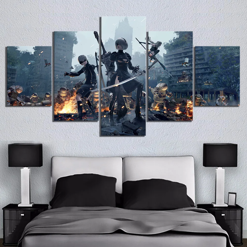 Парусиновая обувь с принтом Плакаты стены искусства 5 Панель НИР автоматов видео