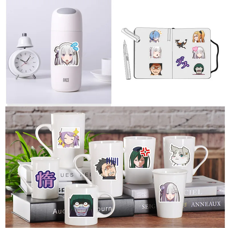 Для выведения токсинов 40 шт Аниме RE:ZERO Стикеры 3 4 см является допустимой милые Emilia
