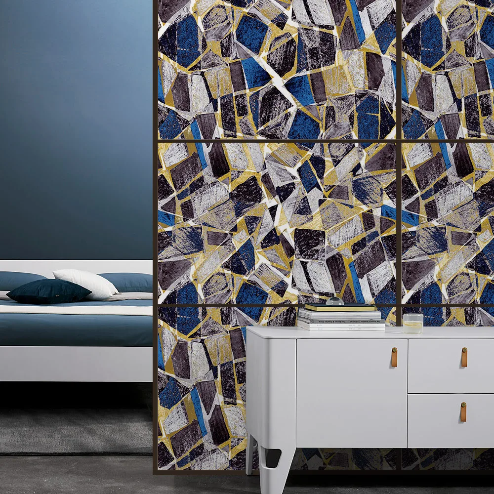 DICOR 45*200cm Irregular Square Stone Stained Window Film for Home Decor Modern Fashion 2020 New BLT2325KJ | Дом и сад