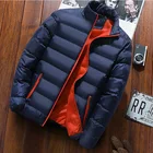 Модная зимняя утепленная куртка 2021, мужская повседневная теплая куртка, Модная тонкая мужская куртка высокого качества