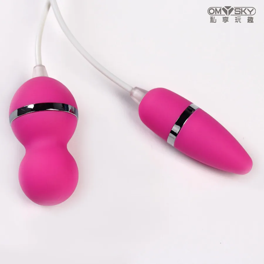 OMYSKY Водонепроницаемый двойной Вибрирующий силиконовый массажер Кегель