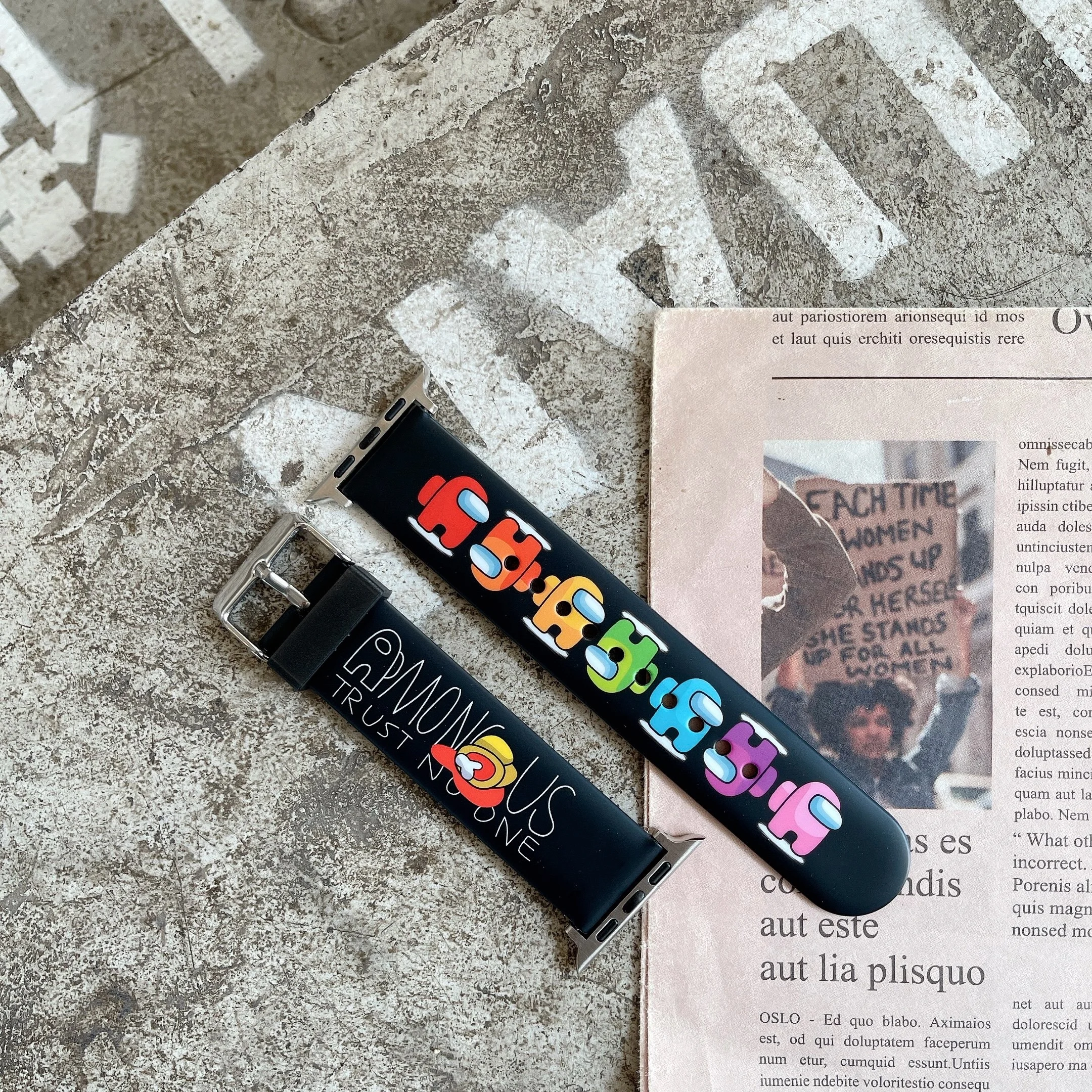 

YUKIRIN Among Us IMD Straps for apple watch band 38 42mm For iWatch Series SE 6 5 4 3 2 1 Replacement Loop 42 44mm Watchbands