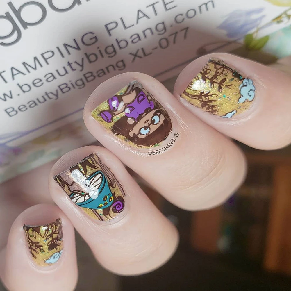 BEAUTYBIGBANG 6*12 см штампованные пластины для ногтей с птичьим цветком животным узором