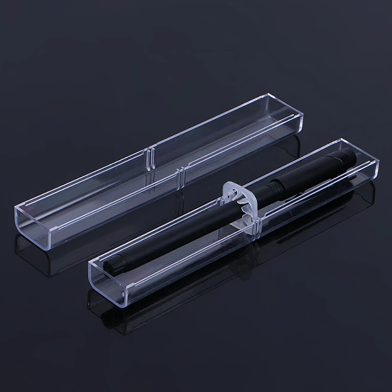 

F2TA Transparent Case Pen Holder Storage Box Stationery Organizer School Office Use
