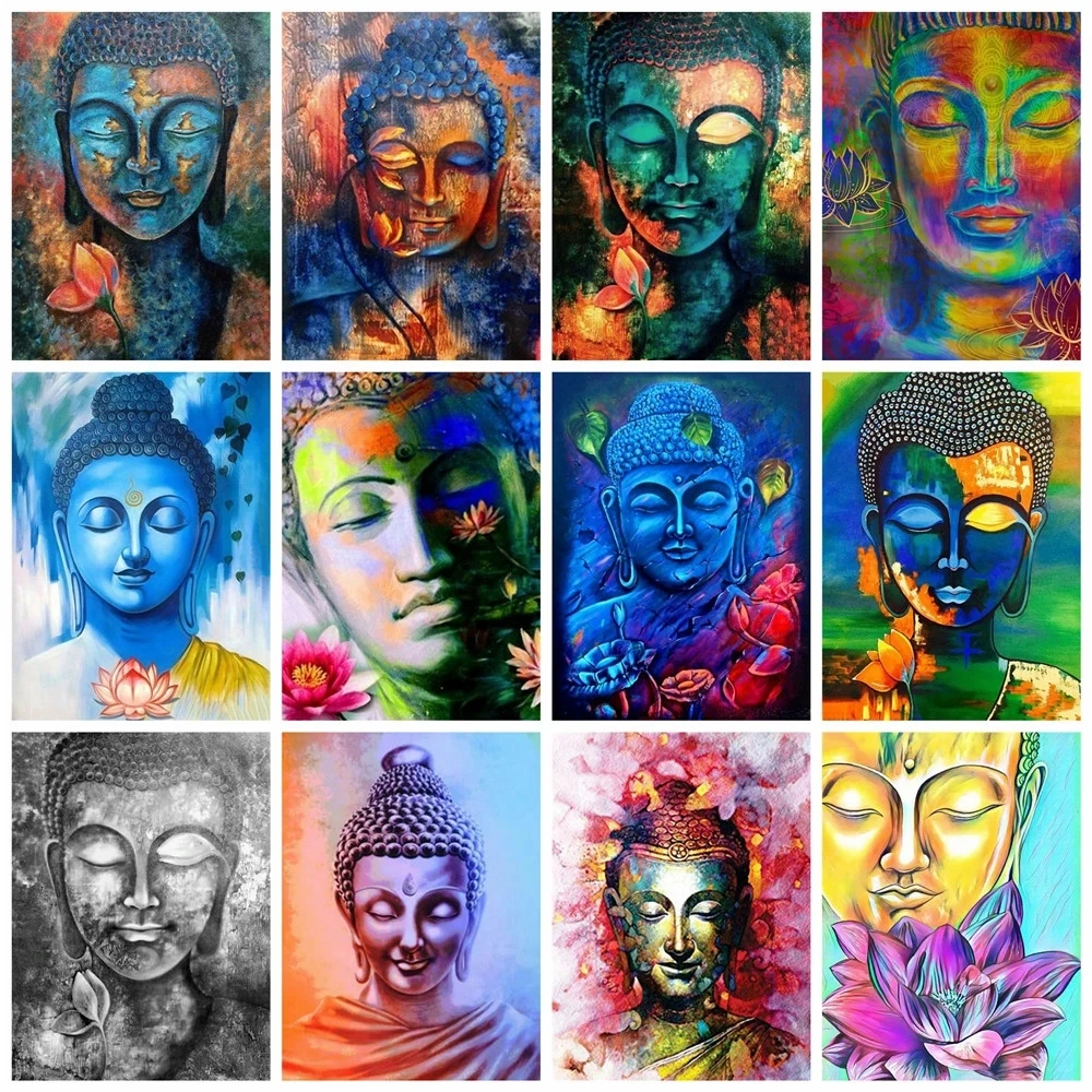 5D алмазная живопись сделай сам вышивка крестиком Алмазная мозаика Будды на