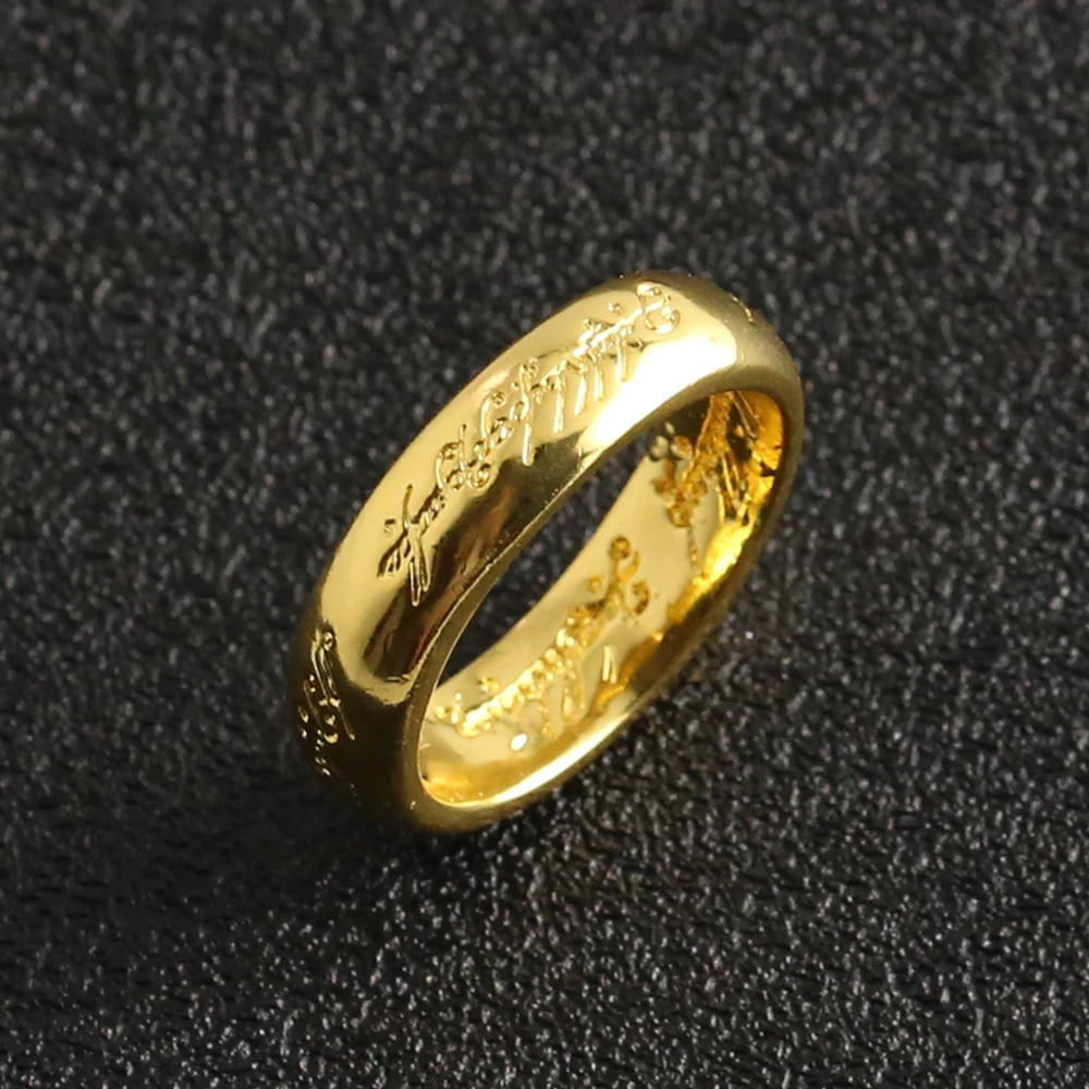 Кольцо The One Sauron Elves Frodo Baggins Gollum Tolkien с буквами золотого и серебряного цвета, модные ювелирные изделия из фильма для мужчин и женщин