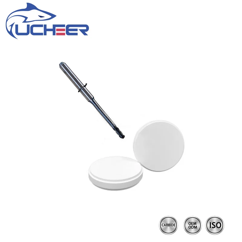 

UCHEER Dental Lab Zirconia VHF Milling Burs 0.6/1.0/2.0mm Length 40mm For K5 Cad Cam Open System Machine