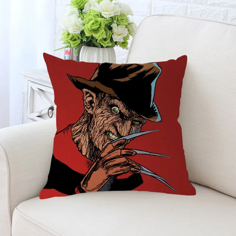 

Custom Freddy Krueger Pillow Cover Decorative Square Zippered Two Side Pillowcase 35x35cm,40x40cm,45x45cm,60x60cm More Size