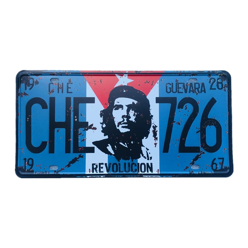 Винтажная металлическая жестяная вывеска Che Guevara 726 автомобильный номер лицензии