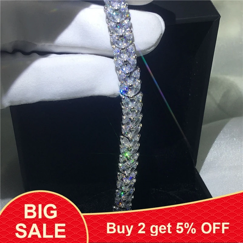 Женский браслет с подвеской в виде цветка обручальные браслеты из белого золота