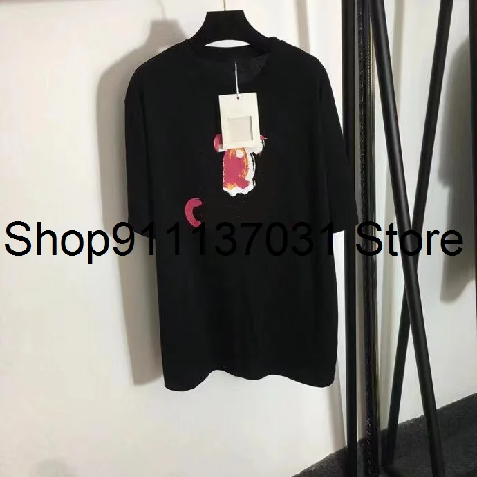 

Новинка лета 2021, свободная футболка с коротким рукавом и надписью для мужчин и женщин