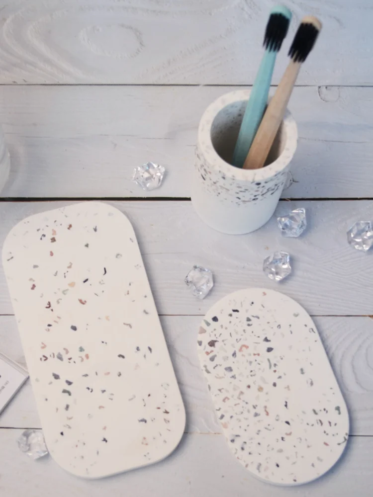 diatom mud toothbrush holder absorbent coasters bathroom toilet table absorbent soap pad toiletries bathroom set accessories free global shipping