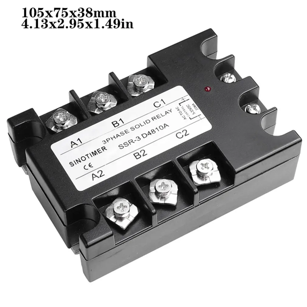

DC-AC 40DA AC Output 3 Phase Solid State Relay 3-32VDC To 30-480VAC SSR-3 Module Switch Relay Solid State Relay