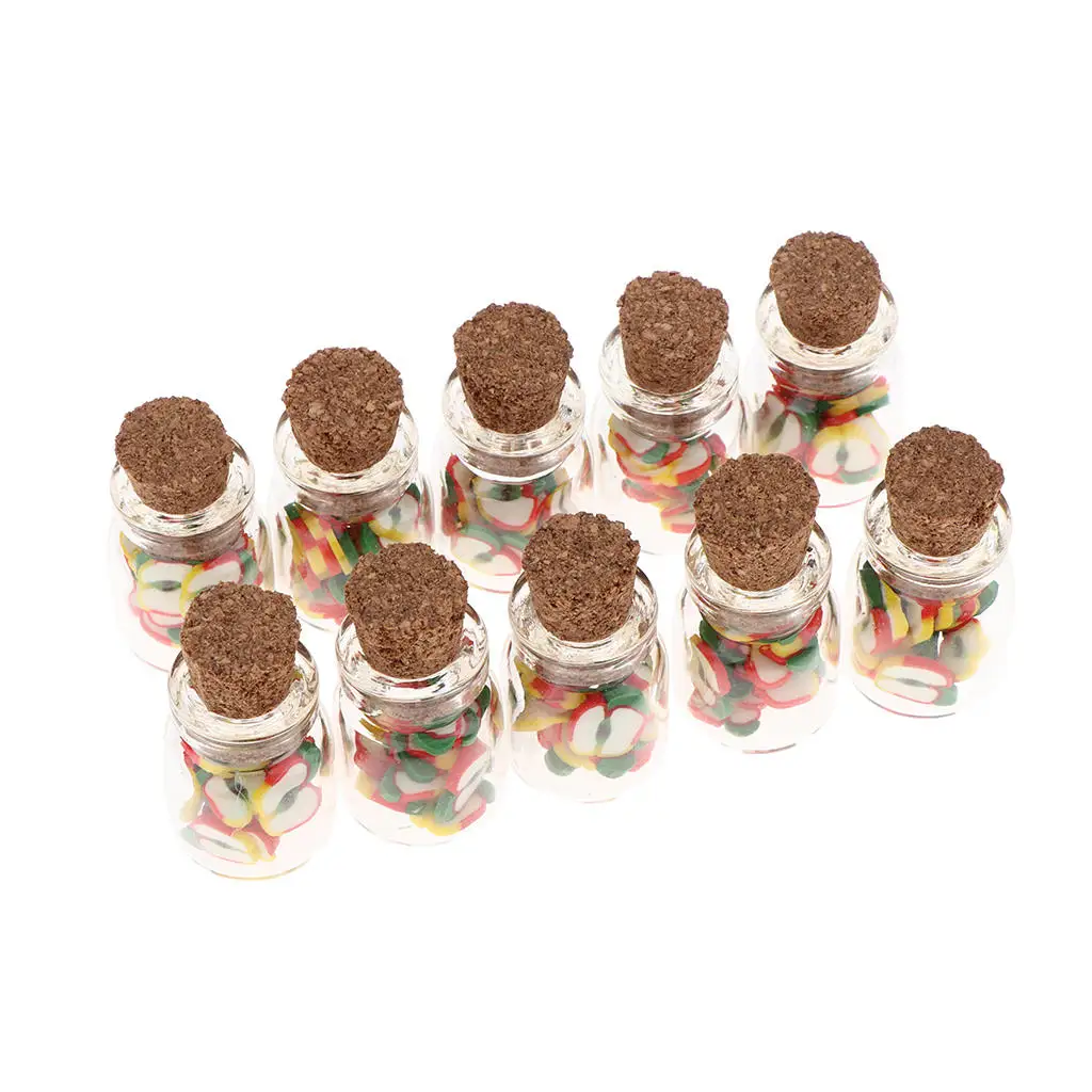 

Набор из 10 стаканов, заполненных едой 12. Миниатюрная крошечная игрушка для кукольного домика,