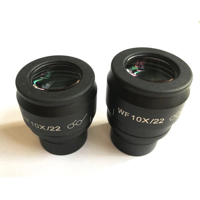 Пара окуляров микроскопа план WF10X/22 мм высокая точка зрения диоптрий