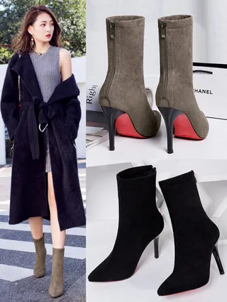 2019 г. Новая обувь на высоком каблуке новые осенние корейские Ботинки martin модная