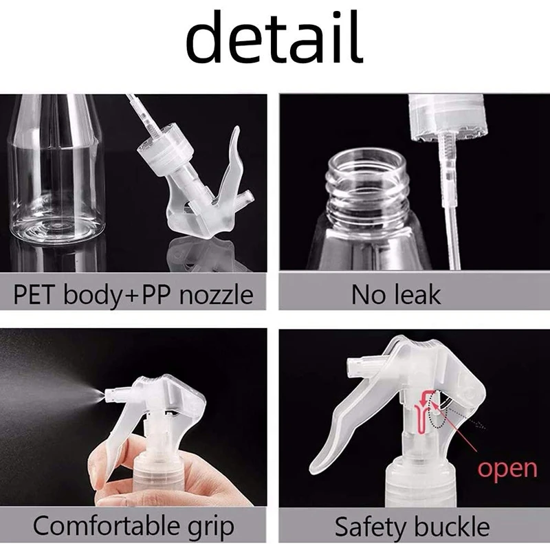 

9PCS 200Ml Misting Spray Bottle, Super Fine Misting Bottle, Leak-Proof Water Spray,Cleaning, Gardening Misting Bottle
