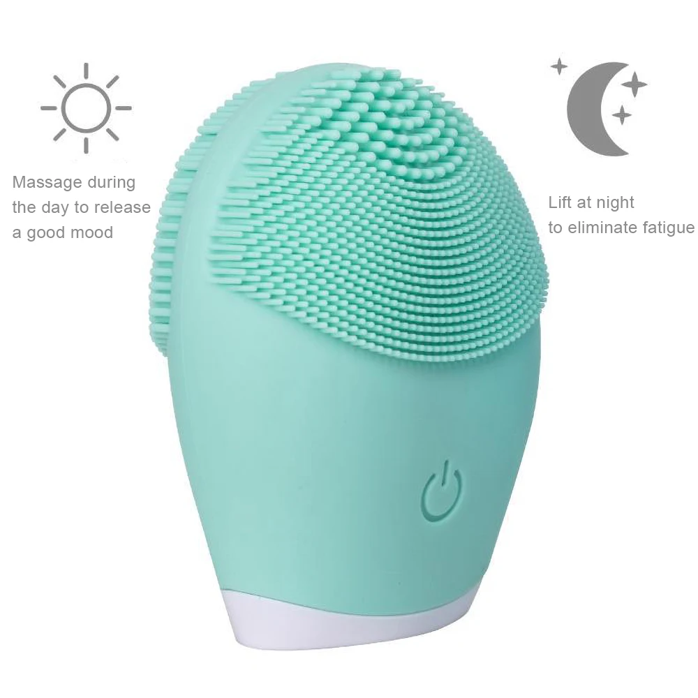 

Facial Cleansing Brush Face Cleansing Brush Electric Facial Massager Silicone Brush Cleaner Sonic Vibration Deep Pore #HG-1448