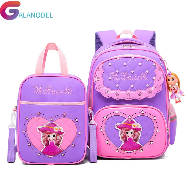 Для шт/наборов школьные сумки для девочек 2 Милый мультяшный рюкзак принцессы