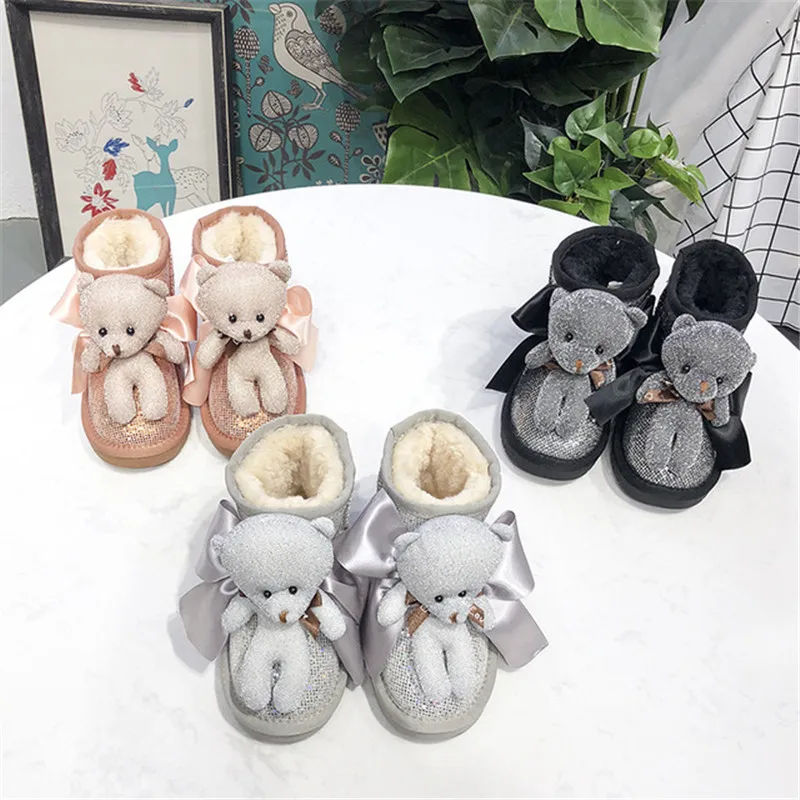 2020 Красивые Зимние ботильоны Теплые детские зимние сапоги для мальчиков и