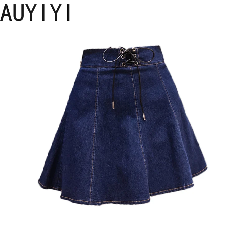 

2021 summer new Korean fashion high waist short skirt net red half-length skirt anti-empty skirt solid color denim skirt women