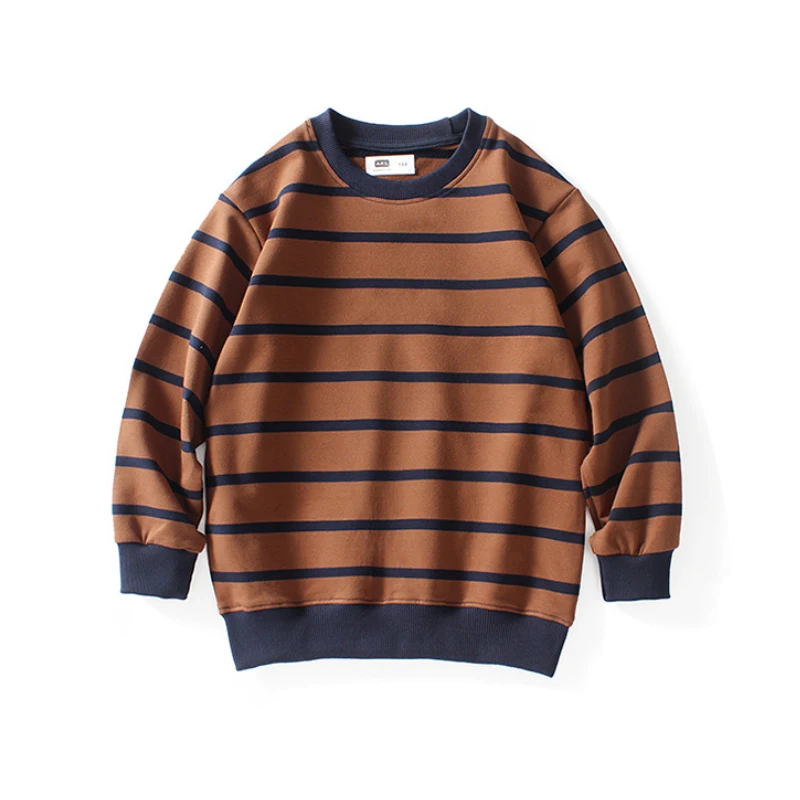 Детская одежда свитшот футболка модная подходящая ко всему с принтом в полоску