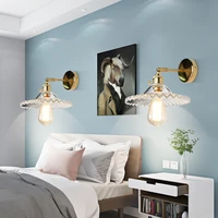 wadbty wall sconce modern e27 glass wall light led bulb wall lamp with switch glass lamp lampshade for bedroom
