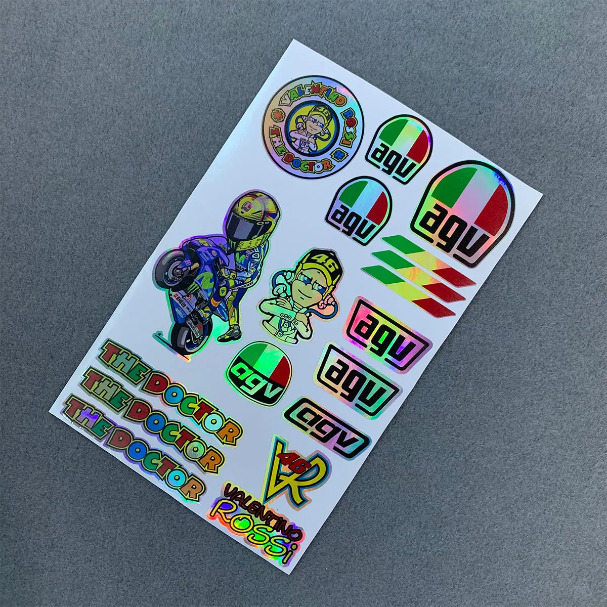 

Laser Rainbow Helmet Decals Motorcycle Car Styling Sticker for Honda Kawasaki Suzuki YAMAHA BMW