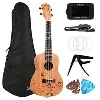 yael concert ukulele professional 23 inch mahogany ukelele for adult beginner kid ukele bundle with gig bag string pick tuner