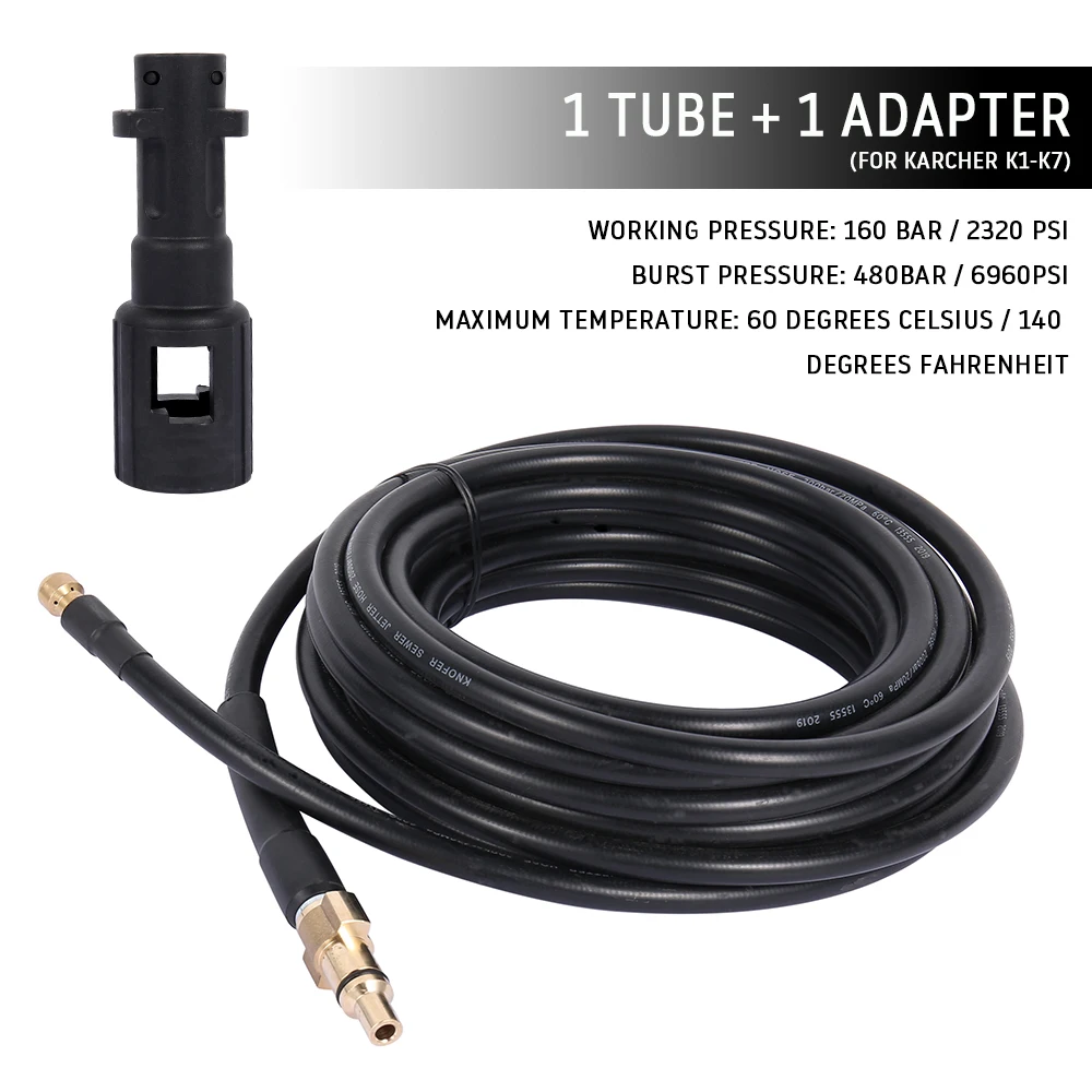 Профессиональная сливная труба высокого давления 50 футов чистящий шланг для