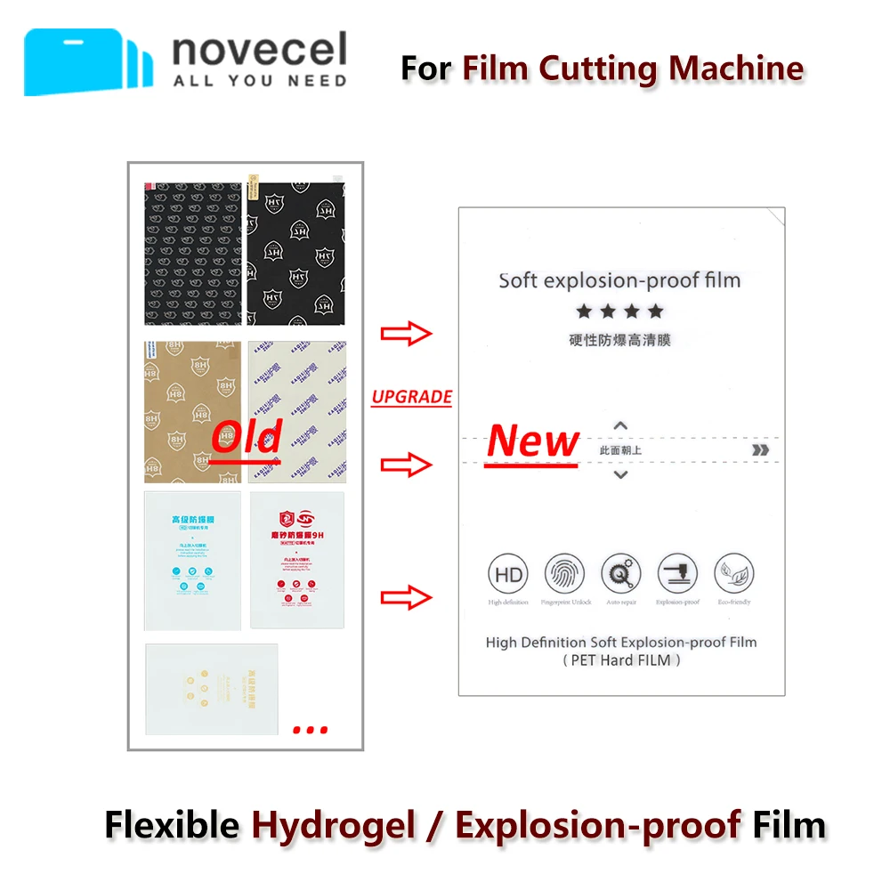 

50pcs 9H Hardness Explosion Proof HD Hydrogel Film High Transparent Phone Screen For Film Cutting Machine Plotter