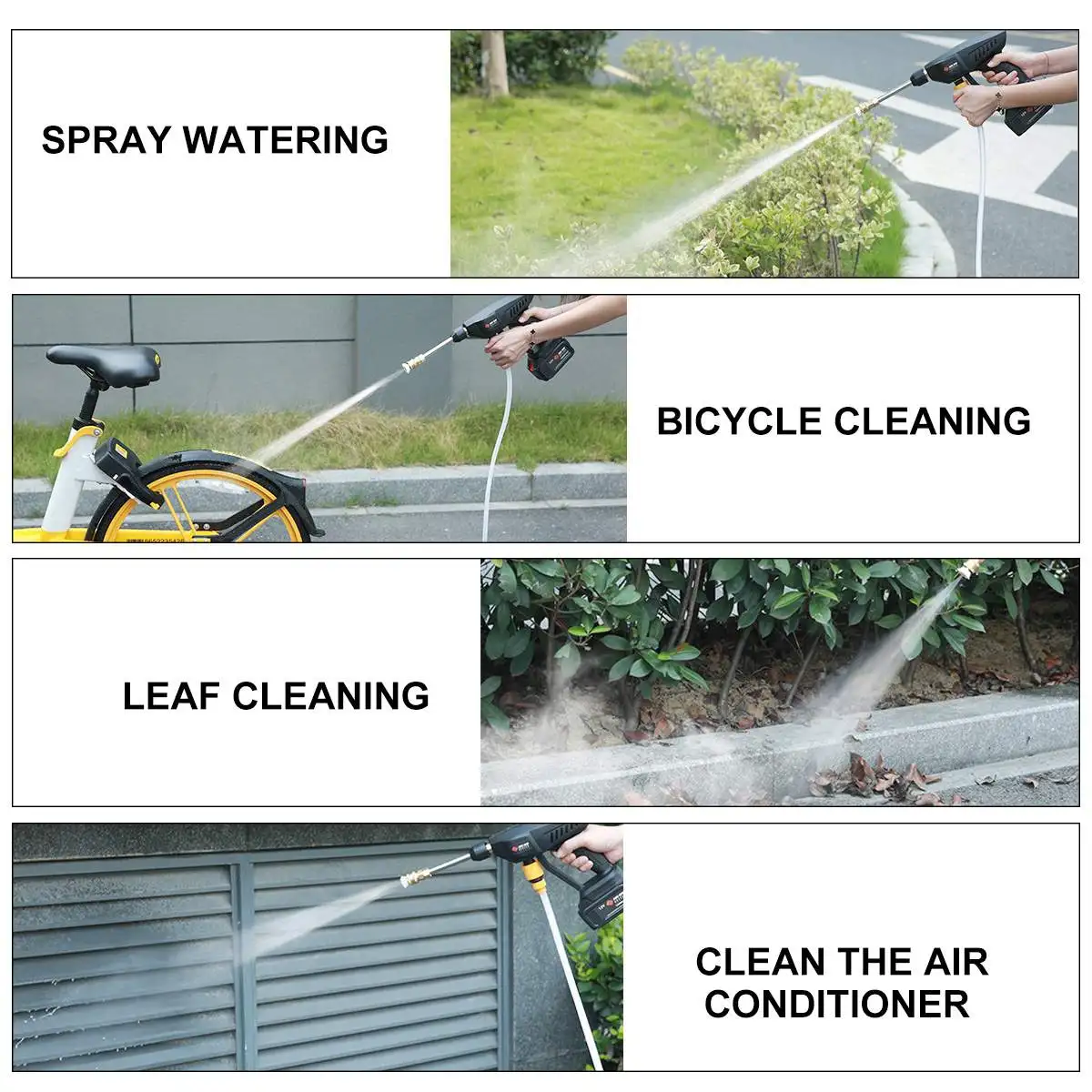 

15000mAh Wireless High Pressure Car Wash Water Gun Portable High Pressure Washer Foam Generator 12V